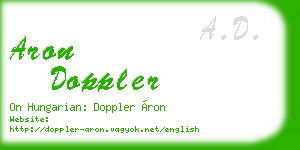 aron doppler business card